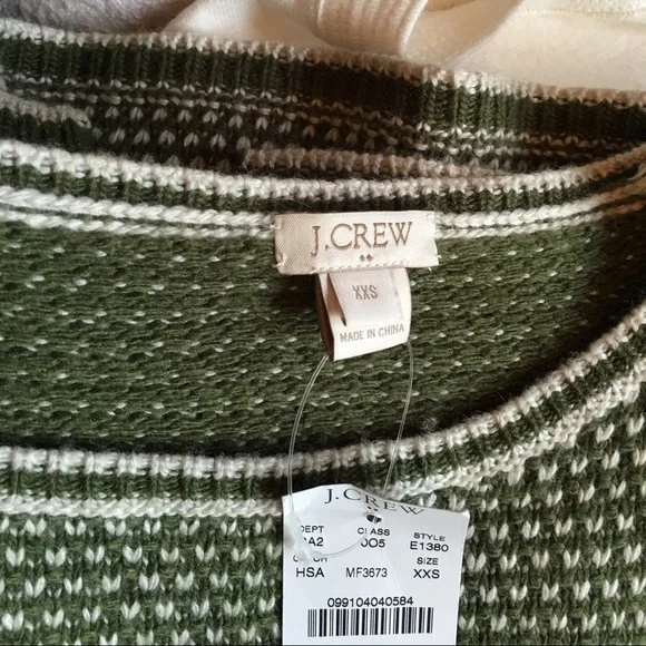 J CREW CHEVRON-STITCH BOATNECK SWEATER - Picture 2 of 3